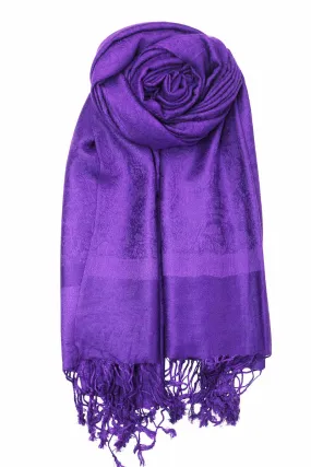 Achillea Deep Purple Jacquard Pashmina Scarf