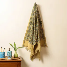 Ajrakh Block Printed Handloom Cotton Towel