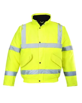 Class 3 Portwest Yellow Hi-Vis Bomber Jacket