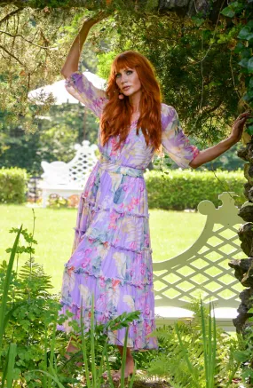 Dana Dress / Lavender Tropical