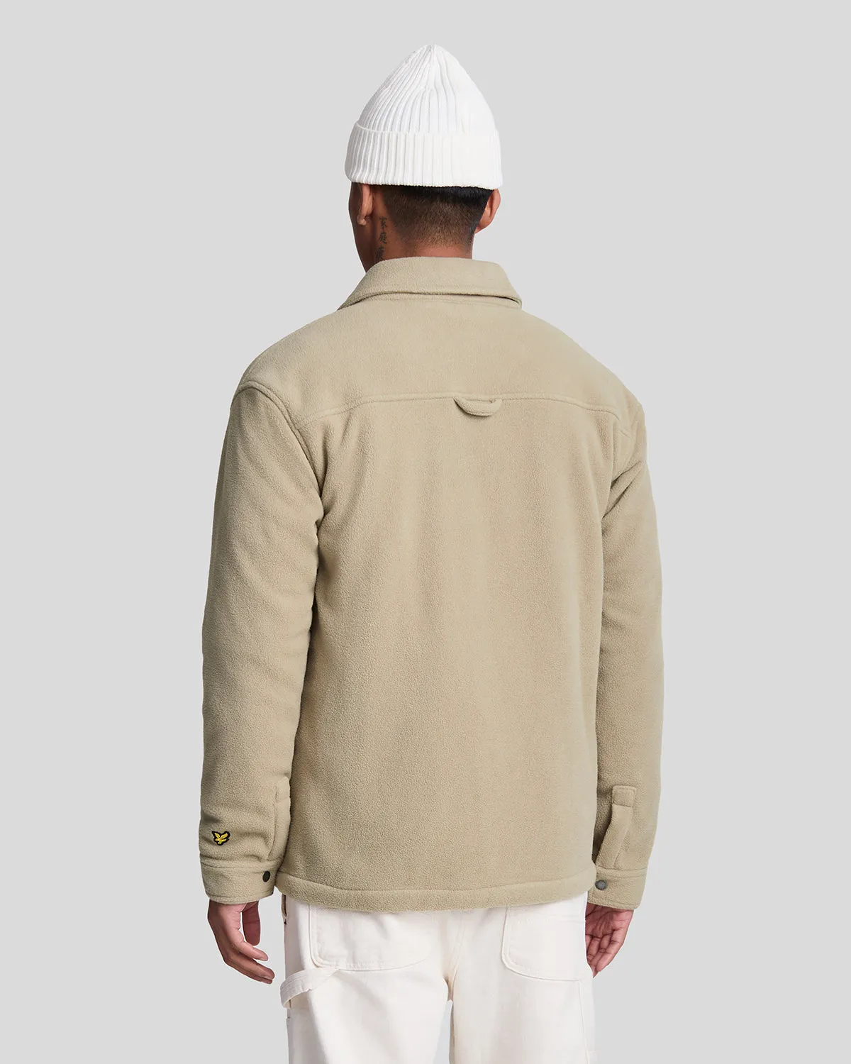 Embroidered Fleece Overshirt