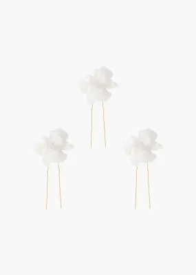 Small Jardinia Hairpins -- Cream